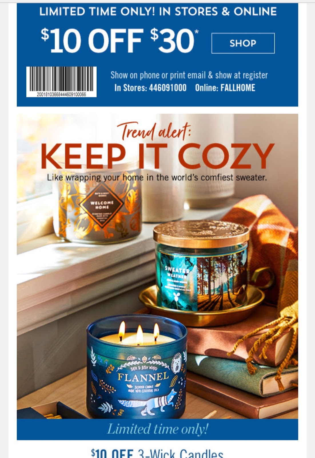 Life Inside the Page Bath & Body Works Today's Email September 20