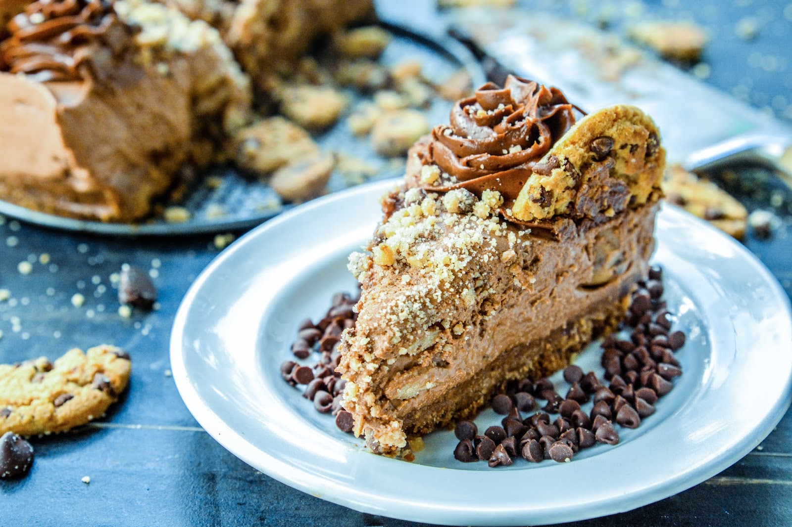 Theresa's Mixed Nuts Chocolate Chip Cookie Dough Cheesecake