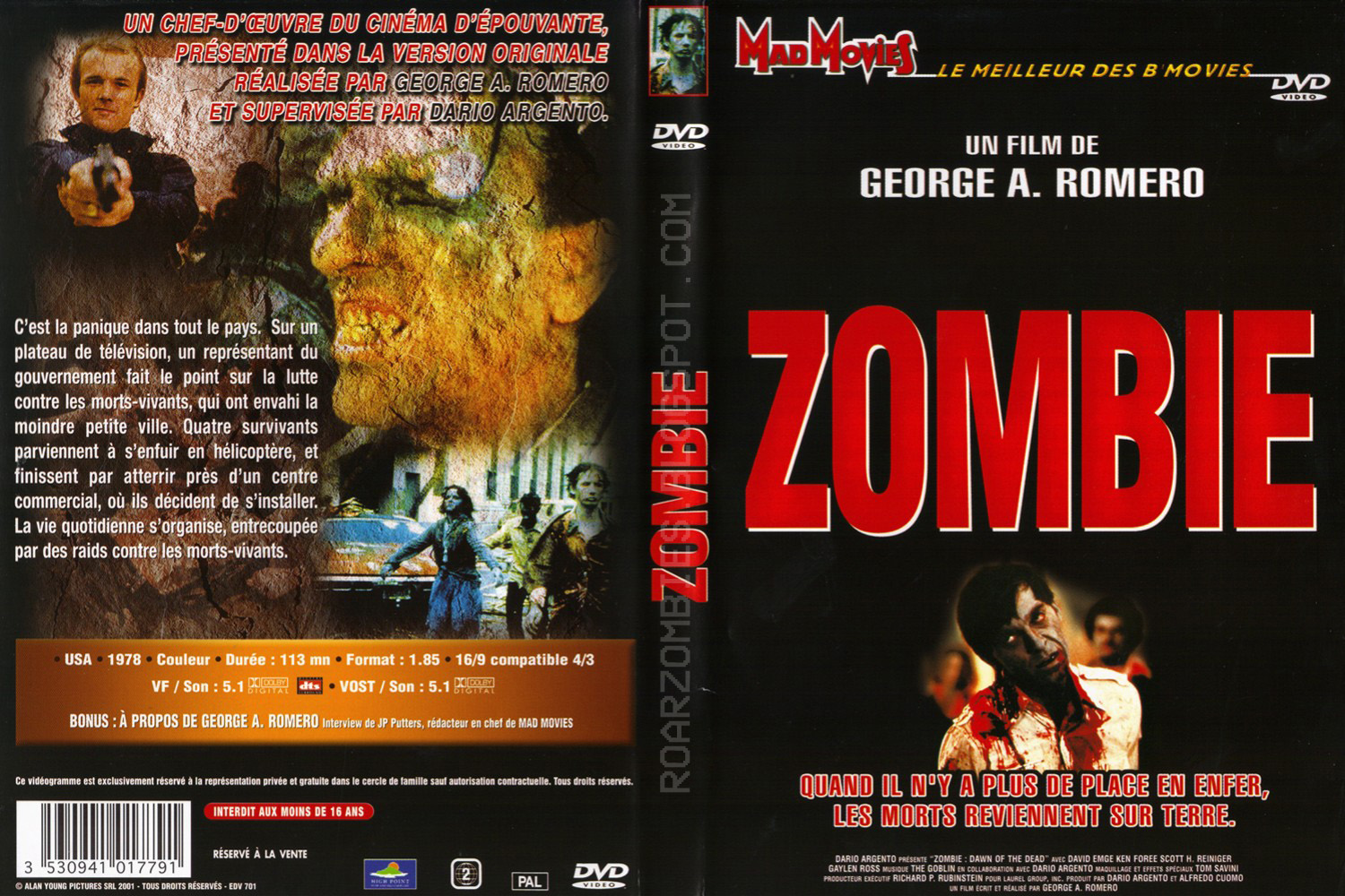 The Zombie Memoirs French DVD Import