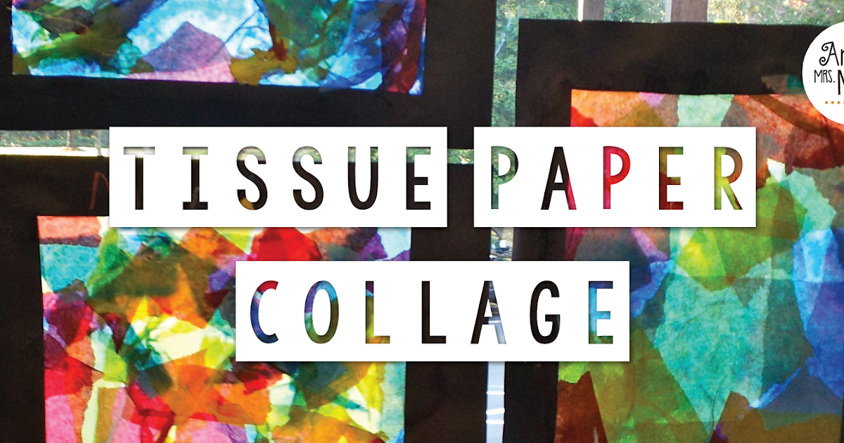 Delaunay Tissue Paper Collage (1st) Art with Mrs. Nguyen