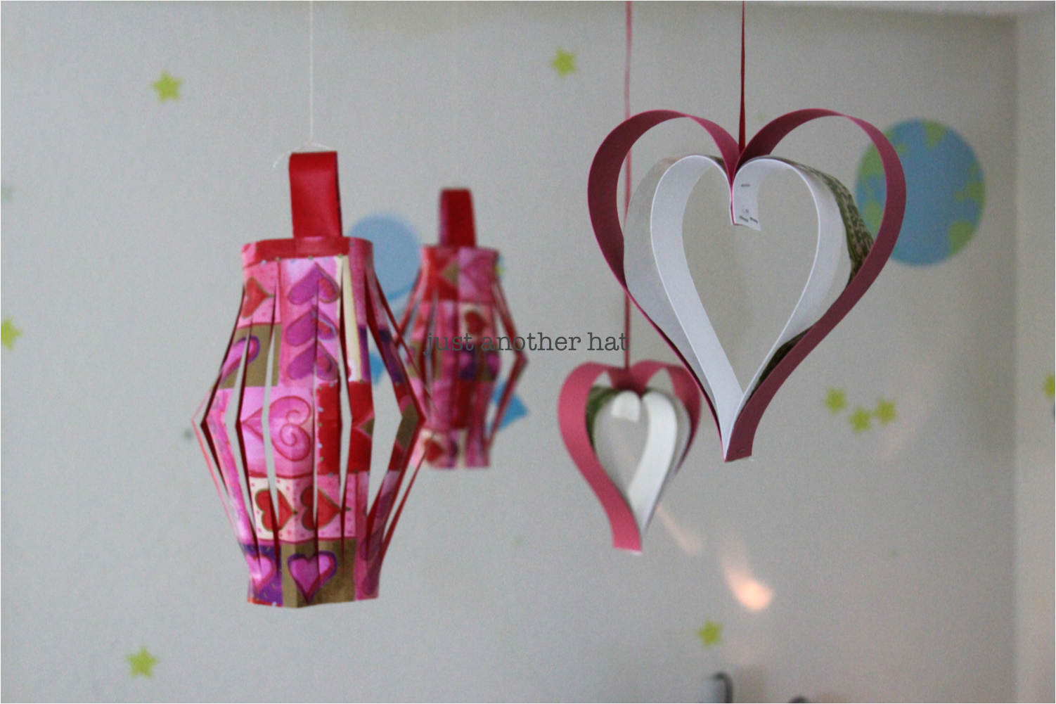 Just Another Hat: DIY: Valentine Hanging Lantern & Heart