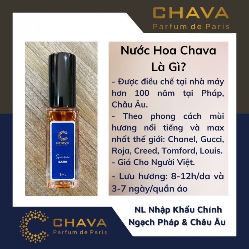 NƯỚC HOA ELIZABETH 5ML – CHAVA