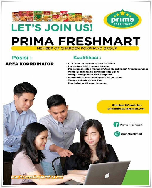 Lowongan Kerja Bandung Area Koordinator Prima Freshmart - Loker Bandung