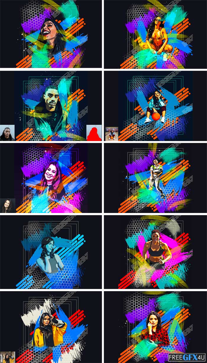 CreativeMarket - Vector Mixed Art Photoshop Action Vector Mixed Art Photoshop Action