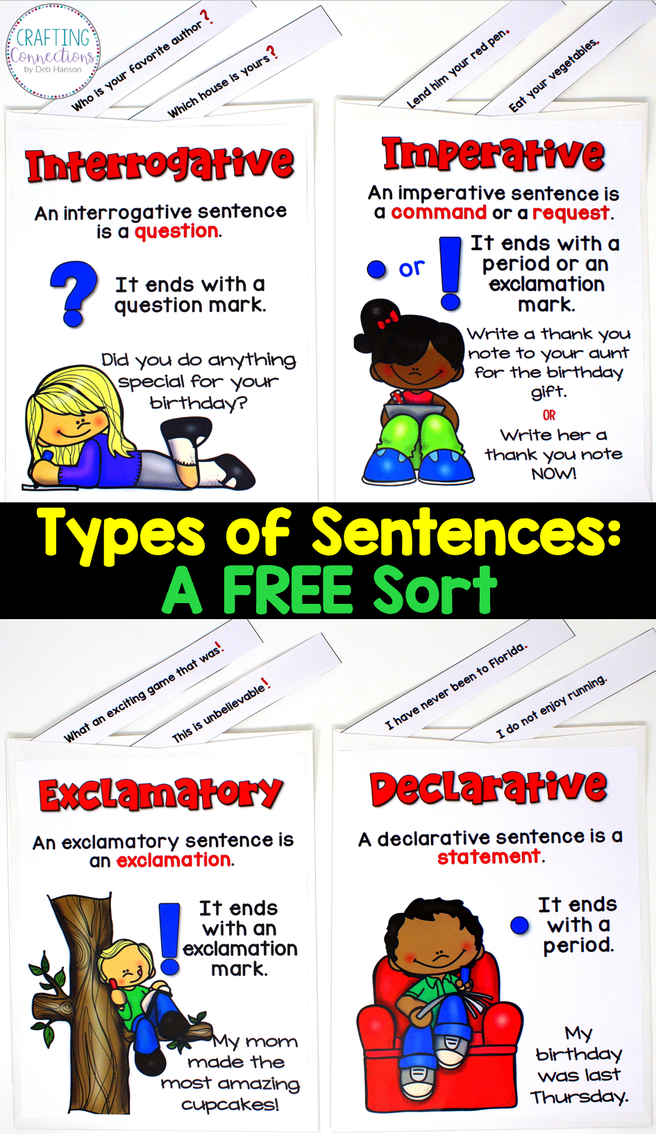 Types of Sentences A Free Sorting Activity Crafting Connections