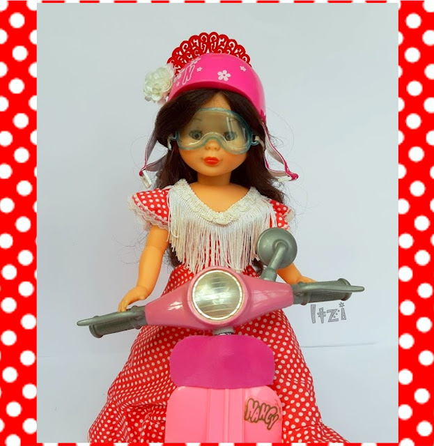 Conjunto Andaluza de Ninua, de CREACIONES MARCO Para muñeca Nancy de famosa. SPANISH doll. Muñeca Nancy clásica