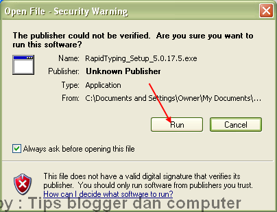 open file - security warning