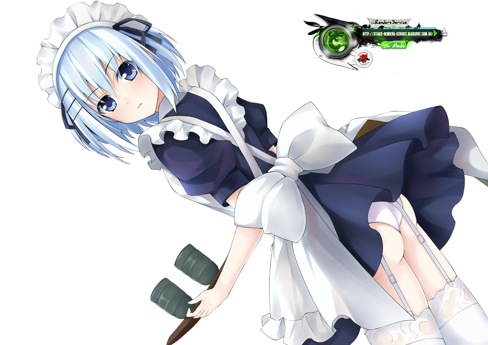 Date A Live Tobiichi Origami Cute Sexy Maid Render Ors Anime Renders
