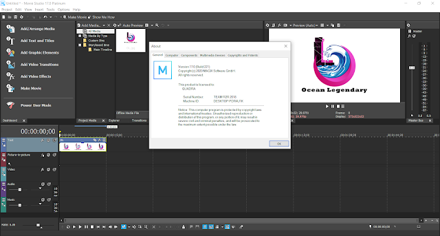 برنامج تحرير الفيديو بكامل الخطوط والقوالب والأنتقالات فيغاس موفي بلاتينيوم مفعل تلقائياً MAGIX VEGAS Movie Studio Platinum 17.0.0.221 Activated ( Fonts, Templates, Animation )