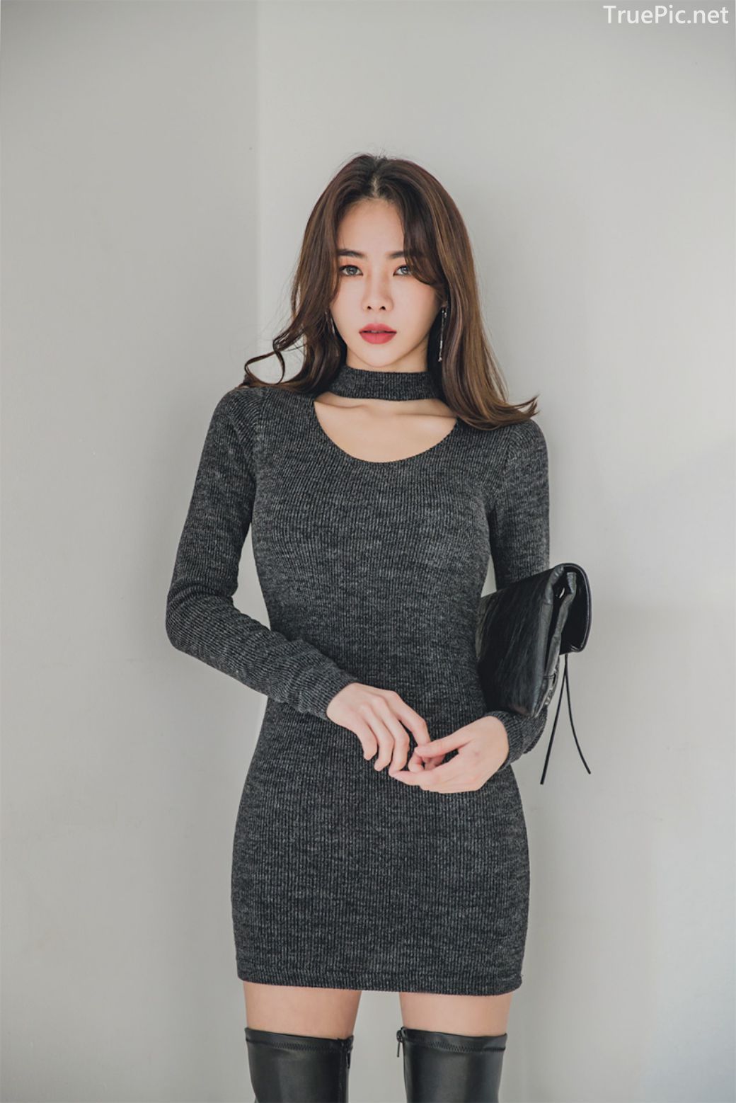 Korean fashion model - An Seo Rin - Woolen office dress collection - TruePic.net - Picture 13