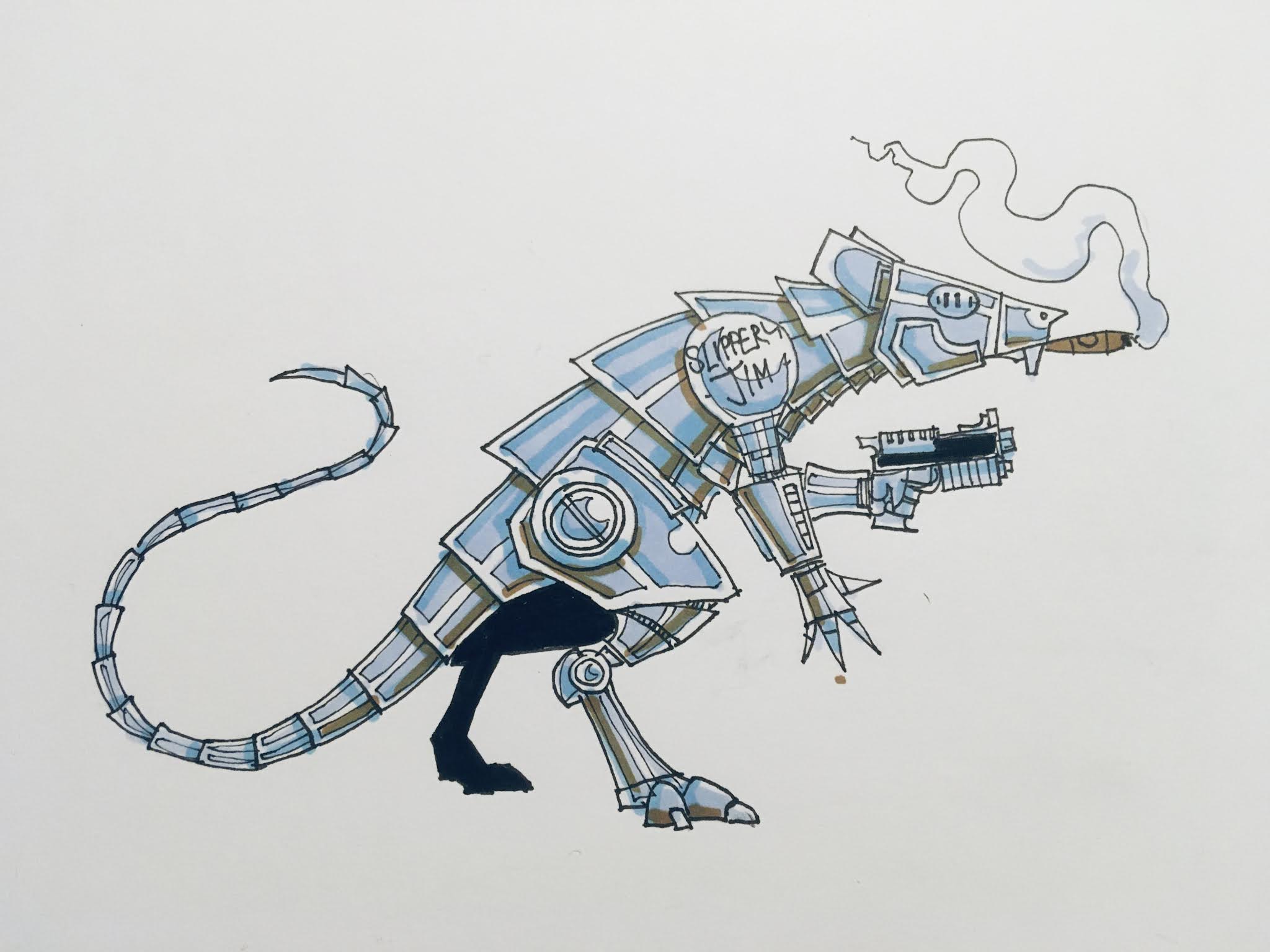 Space Cow Smith Productions Inktober 2020 Day 6 The Stainless Steel Rat
