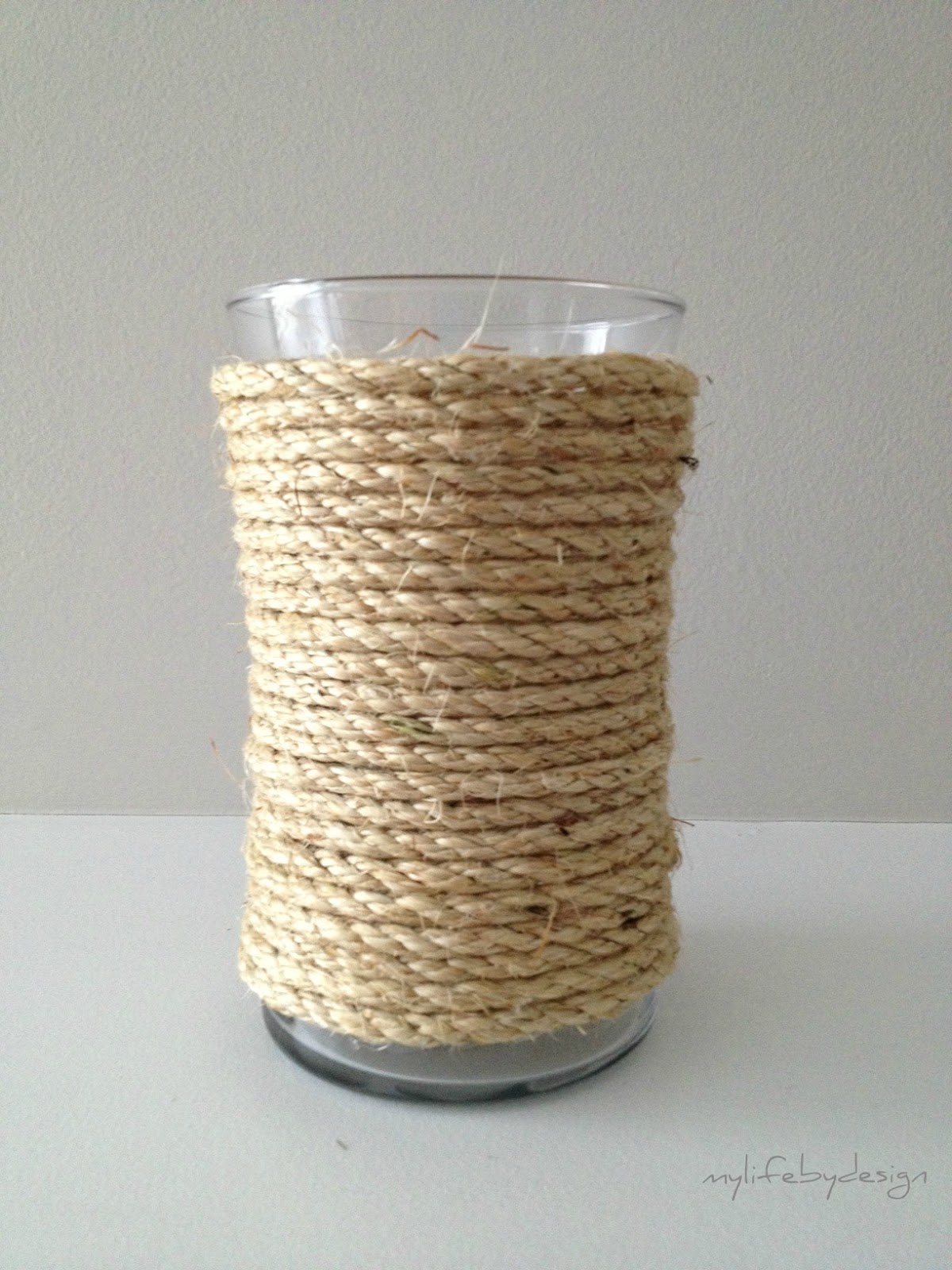 MY LIFE BY DESIGN all tied up sisal rope vase...