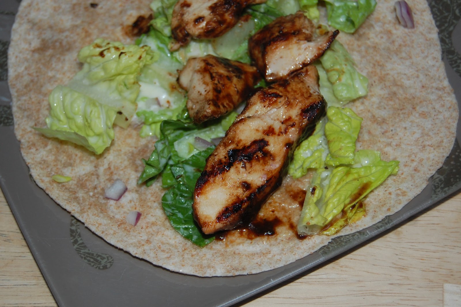 BBQ Chicken Caesar Wraps