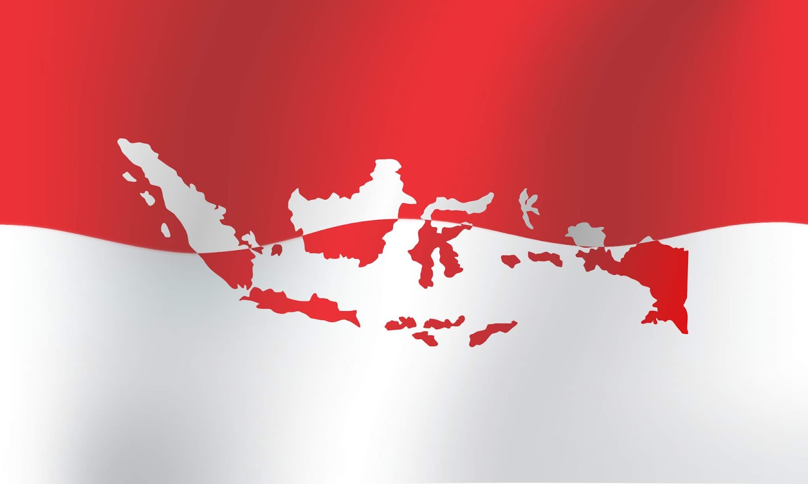 bendera merah putih dan peta indonesia