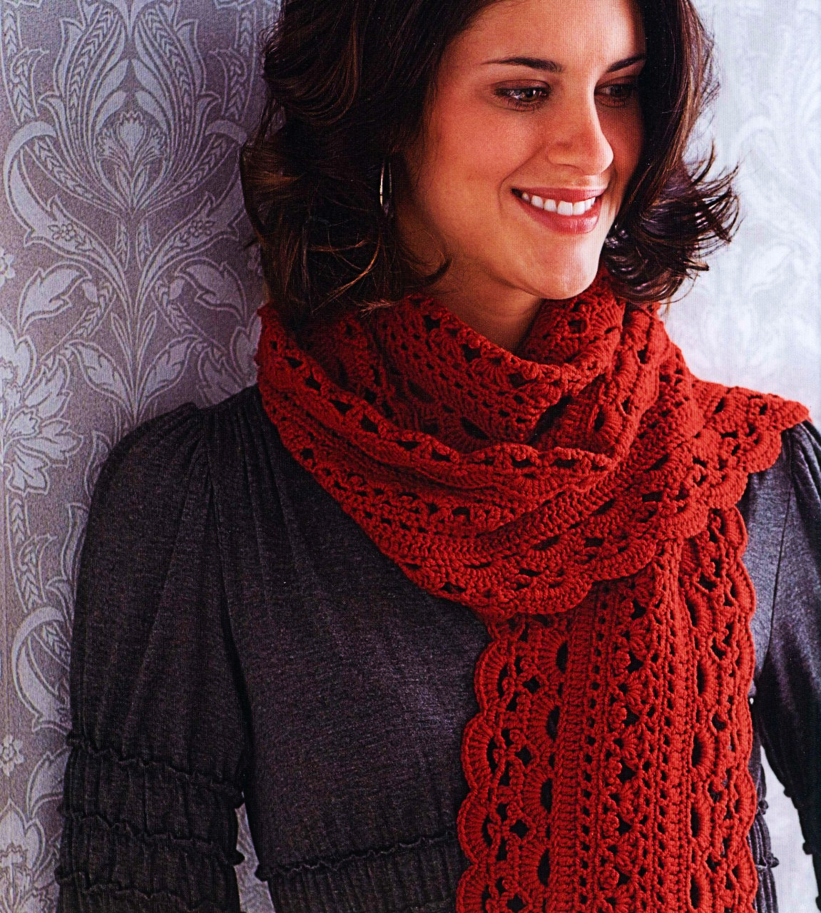 Модель шарфа. Ажурный снуд Кьяра. Красивый шарф. Вязаные шарфы. Красивые вязаные шарфы.