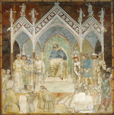 Siena, Basilica San Francesco: Martirio di francescani, Ambrogio Lorenzetti