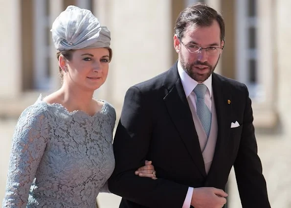 Members of the Grand Ducal Family of Luxembourg attended Te Deum Church Service, Maria Teresa, Grand Duke Guillaume and Grand Duchess Stephanie, Prince Louis and Princess Tessy, Prince Félix and Princess Claire