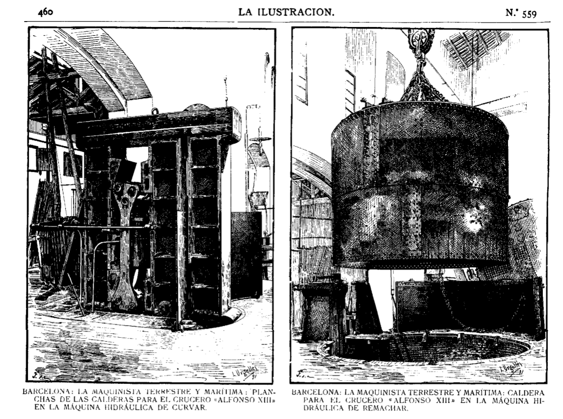 Alma de herrero La Maquinista Terrestre y Marítima en 1891
