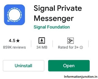 Prove of Download on Play Store Signal App
