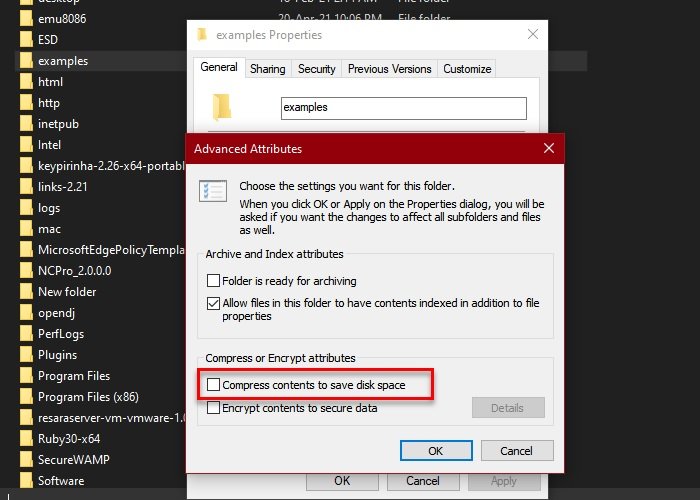 Descomprimir todos los archivos en Windows 10