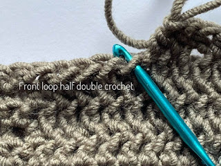 front loop half double crochet