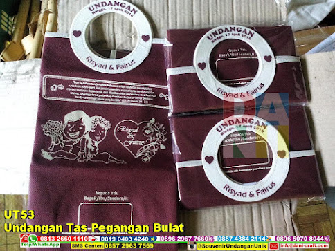 jual Undangan Tas Pegangan Bulat