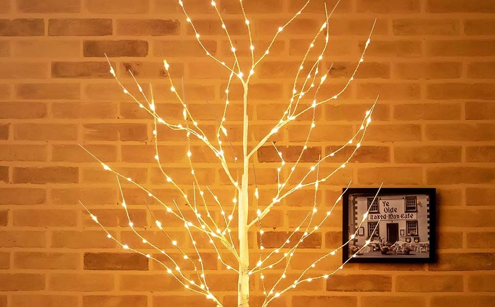 LED Lighted Birch Tree 5ft.Outdoor and Indoor Use.18.