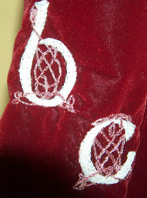 embroidered initials