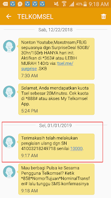 Bukti Pembayaran Pulsa Gratis