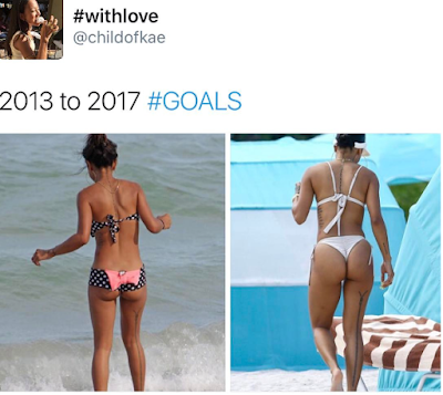 2a Karrueche shares 'booty' goals