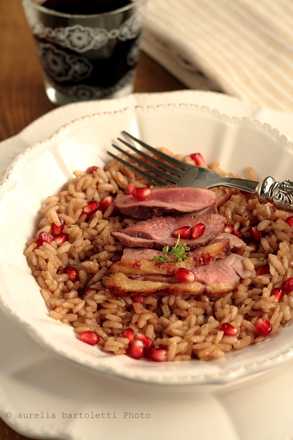 Disegno cucinare petto d anatra dessign : Profumi in cucina: Risotto al Porto con petto d'anatra e melagrana