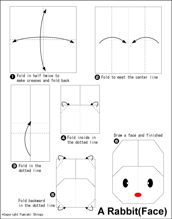 හාවෙකුගේ මුහුණ හදමු (Origami Rabbit(Face)) 2 - Your Choice Way