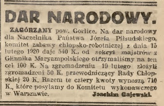 Gorlice 1920 Piłsudski