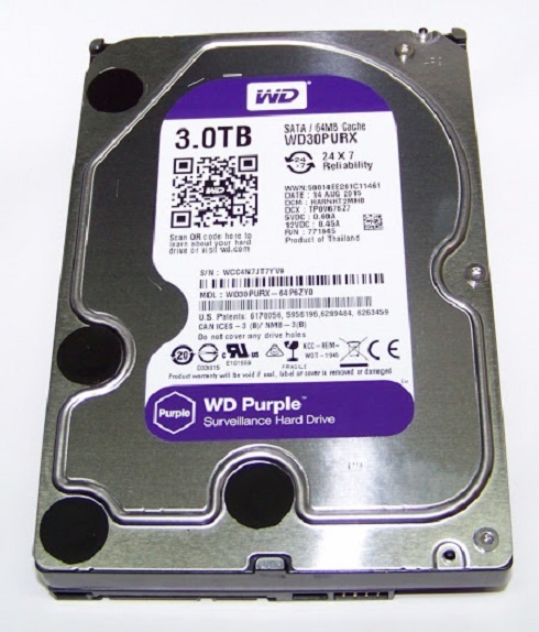 Ổ cứng Western Purple 3TB WD30PURZ, loại chuyên dụng cho Camera