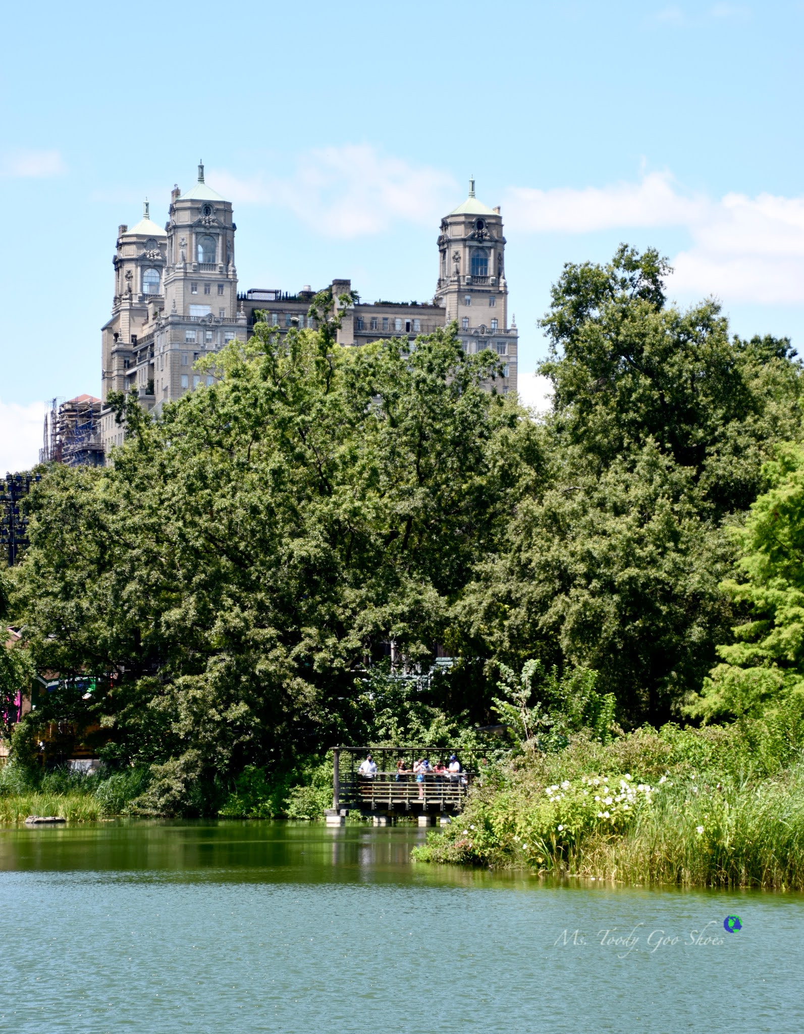Turtle Pond and Belvedere Castle are two must-see spots to visit in Central Park, New York | Ms. Toody Goo Shoes