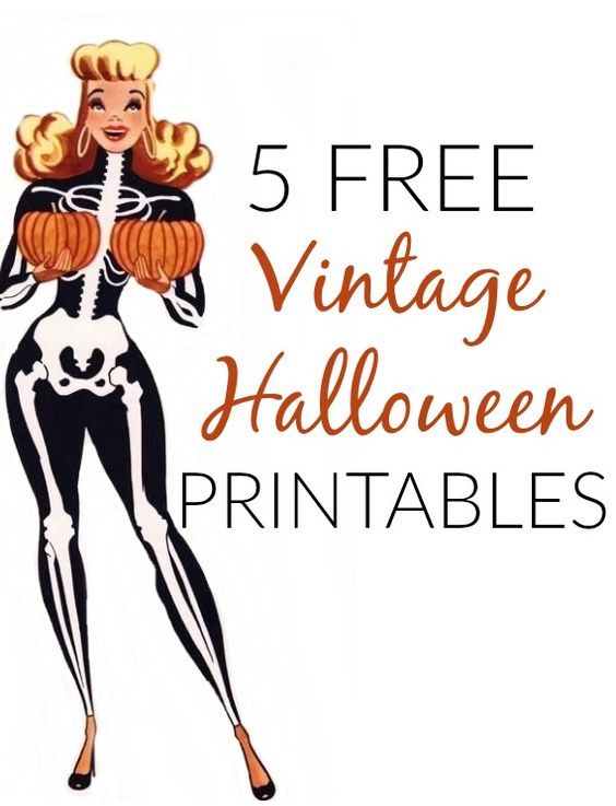 5 Free Vintage Halloween Printable Decorations Va Voom Vintage  5 Free Vintage Halloween Printable Decorations Va Voom Vintage