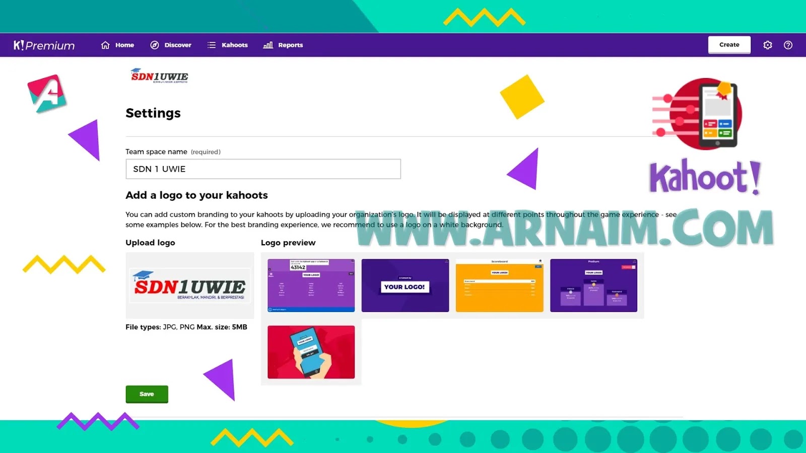 Arnaim.com - Dapatkan Akun Kahoot Premium Secara Gratis