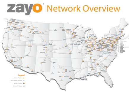 Zayo Acquires Chicago to Denver - Zayo Map