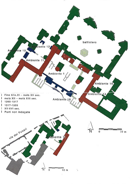 Duomo di Siena: planimetria degli ampliamenti duecenteschi e trecenteschi della parte terminale del Duomo
