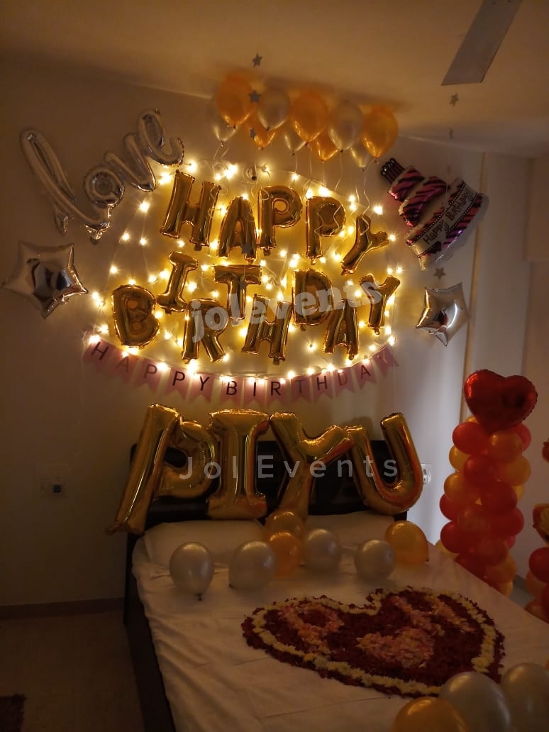 Romantic Room Decoration For Surprise Birthday Party in Pune Birthday