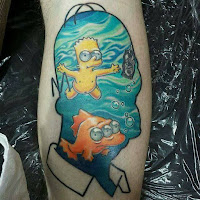 tatuaje los simpson nirvana nevermind