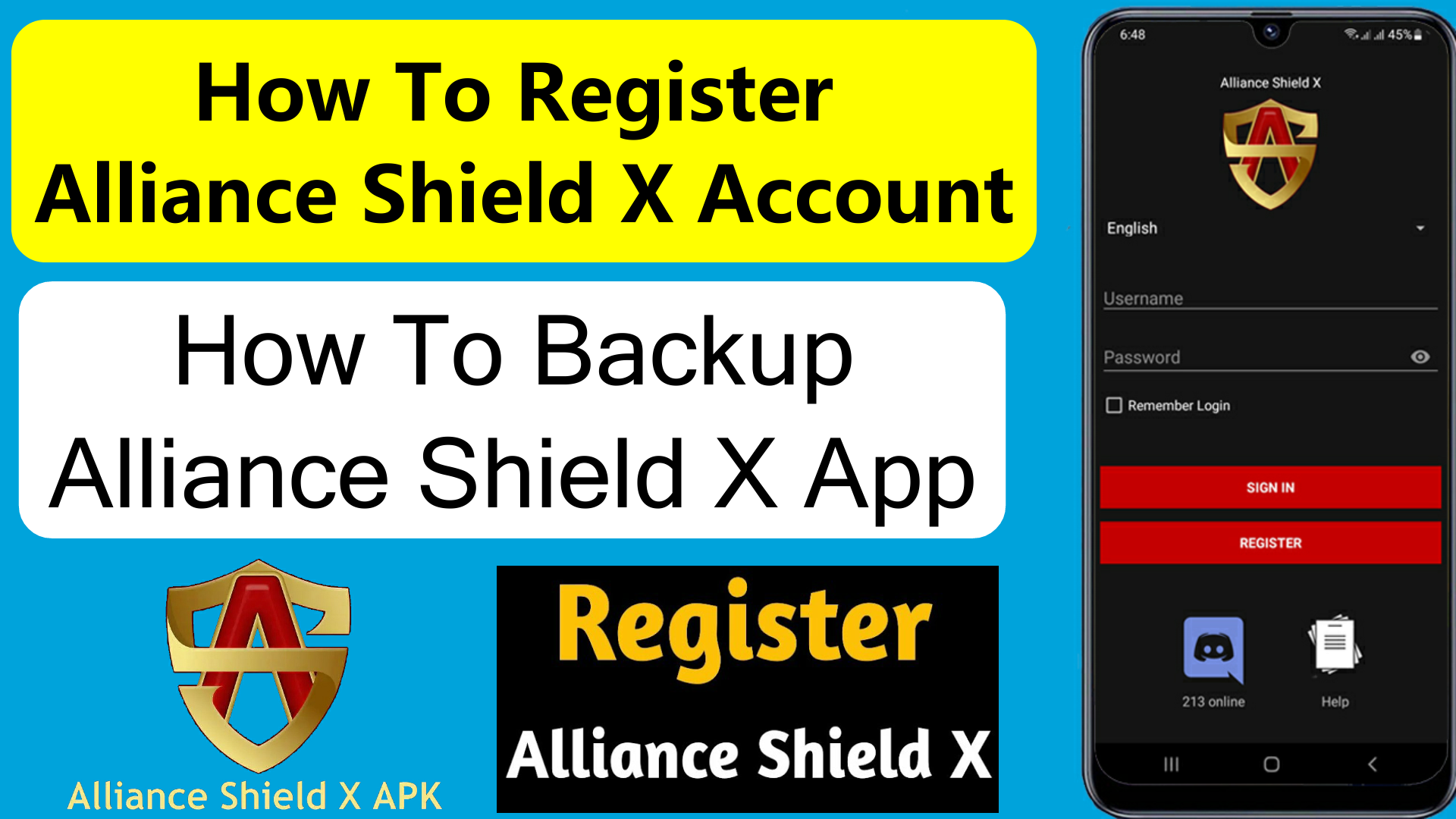 How To Register Alliance Shield X Account How to Backup Alliance