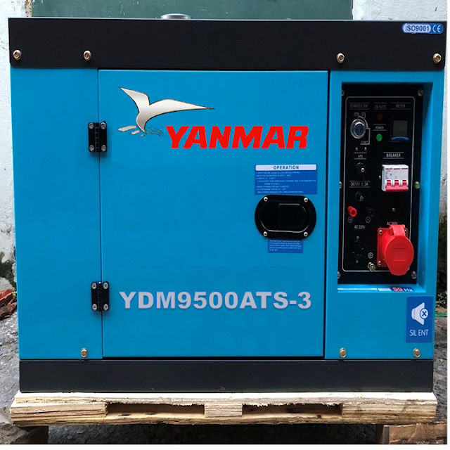 Máy phát điện Yanmar 7.0kw chạy dầu YDM9500ATS-3
