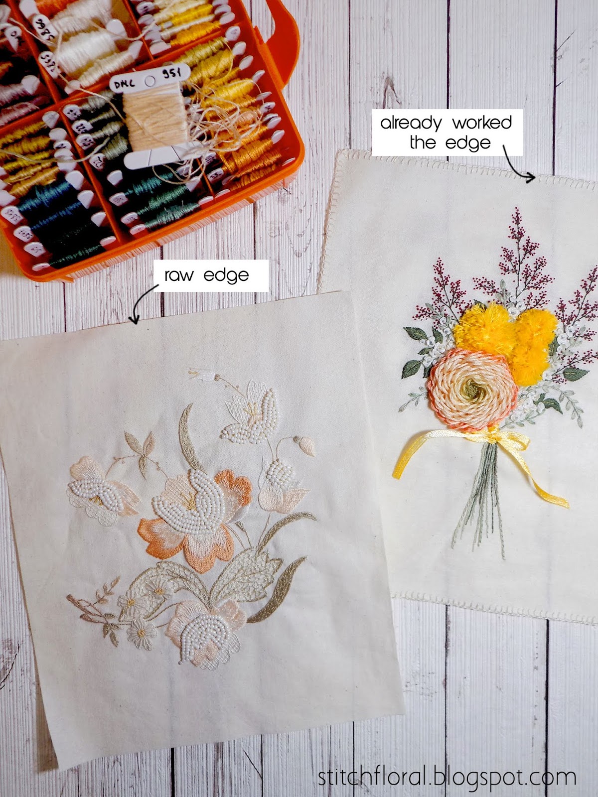 Hand stitching in art journaling with fabric and paper