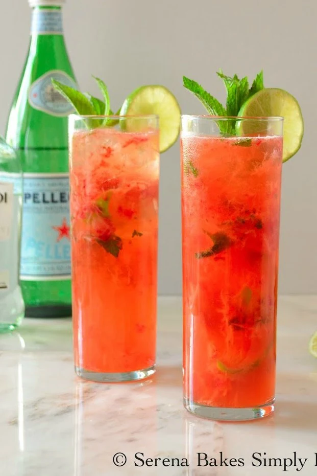 Strawberry Mojitos are a refreshing easy cocktail recipe perfect for summer entertaining.