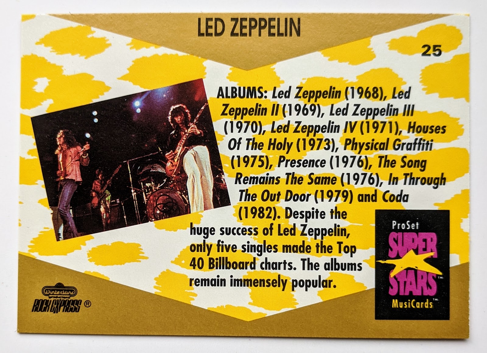 1991 MusiCards Blog: #25 Led Zeppelin (+ AC/DC bonus)