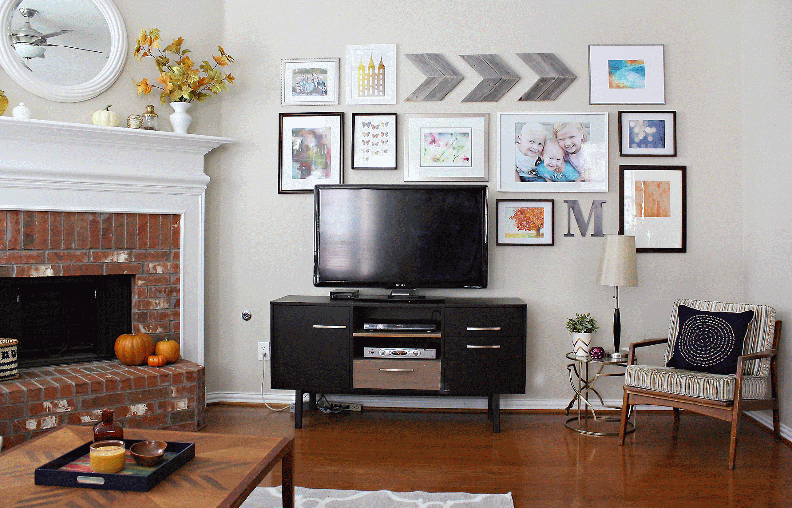 Mid Mod Inspirations: Family Room Gallery Wall