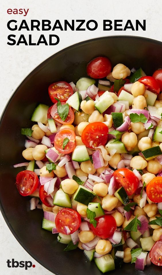 Easy Garbanzo Bean Salad My Food
