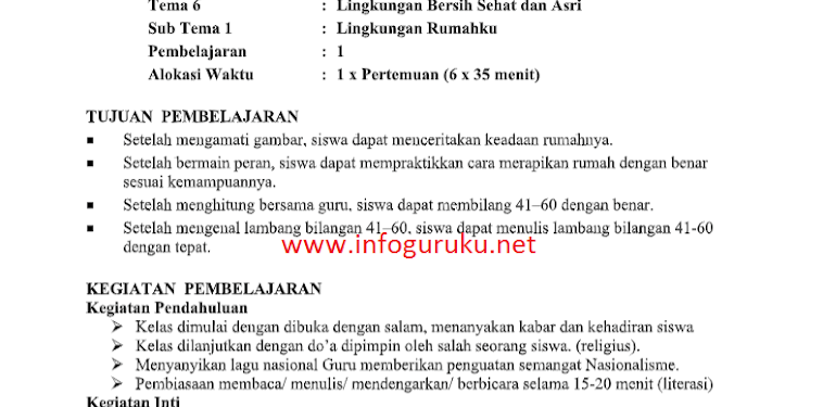 Contoh Rpp Daring Sd / Rppm Tema Diri Sendiri Tk B RPP