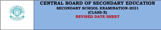 cbse board 10th date sheet 2021 Download